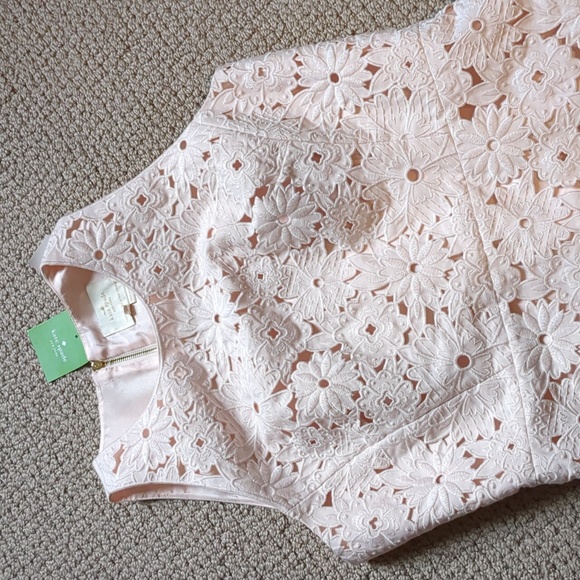 Kate Spade Light Pink Floral Cutwork A-line Dress - Picture 14 of 14
